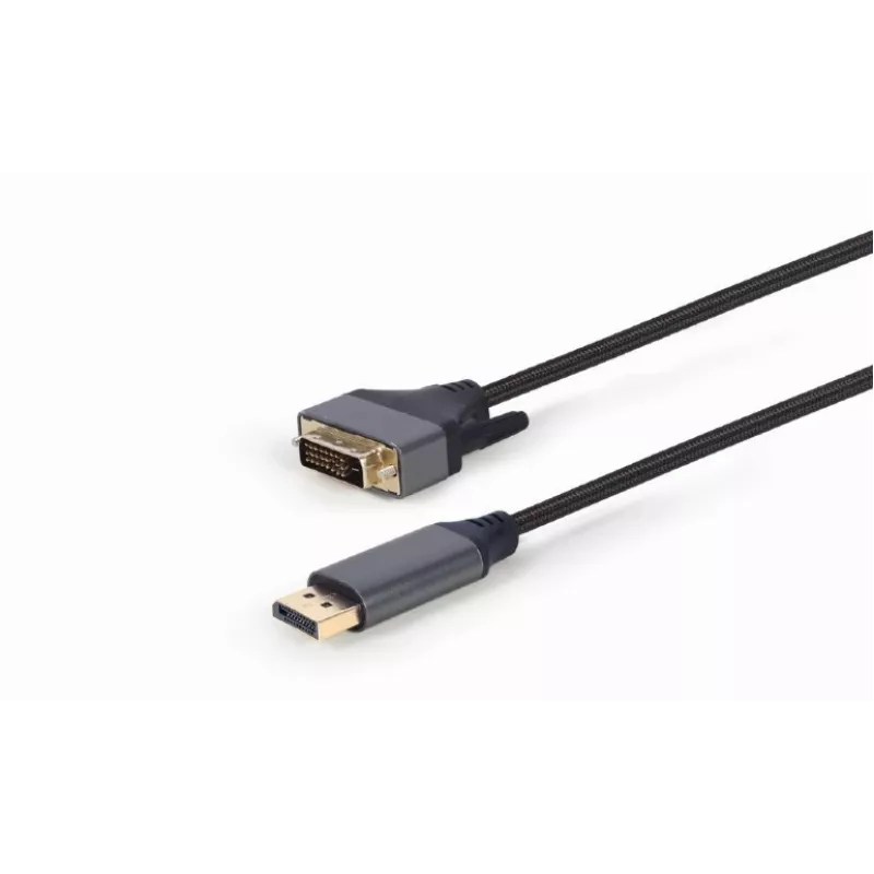 Vaizdo kabelio adapteris Gembird CC-DPM-DVIM-4K-6 — DisplayPort į DVI, 1,8 m, 4K, juodas