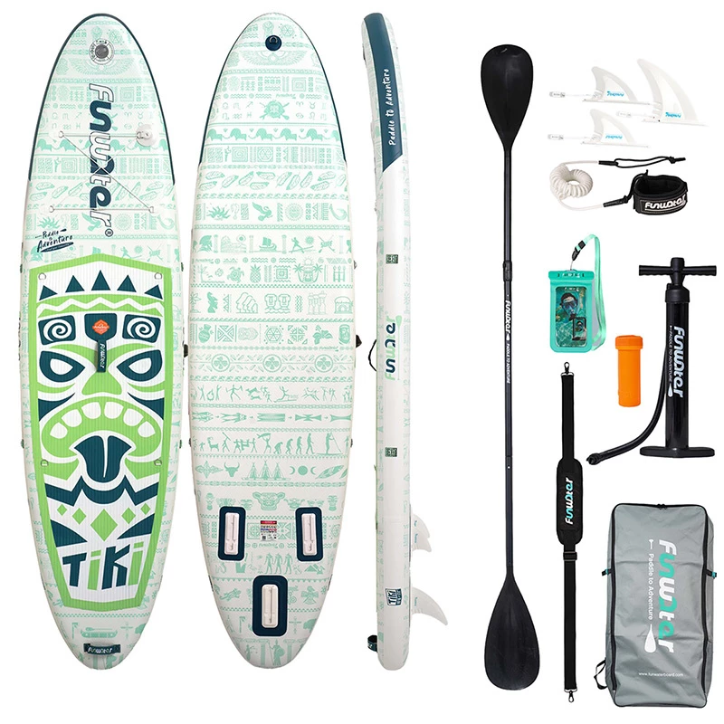 FunWater SUP irklenčių lenta SUPFW05D Tiki (žalia)