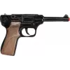 Metalinis žaislinis policijos revolveris Gonher 8 šūvių, metalinė konstrukcija, modelis 258441