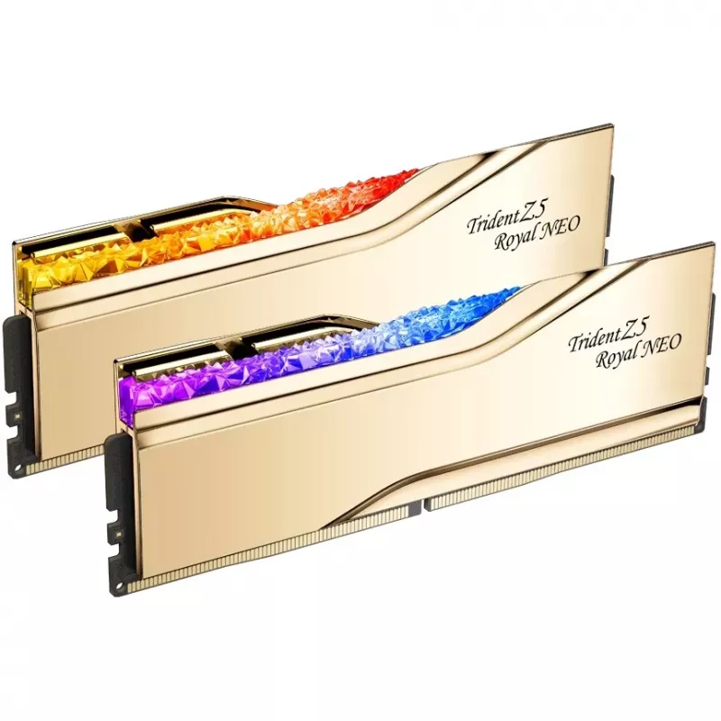 DIMM 32 GB DDR5-8000 (2x 16 GB) Dual-Kit, Arbeitsspeicher gold, F5-8000J3848H16GX2-TR5NG, Trident Z5 Royal Neo, AMD EXPO