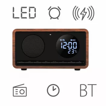 MANTA radijo laikrodis RDI912B Rimini Juoda su 12 colių ekranu ir 8 GB atminties