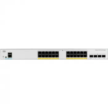 Cisco - Catalyst 1000-24P-4G-L - komutatorius - valdomas - 24 x 10/100/1000 (PoE+) + 4 x Gigabit SFP (Uplink) stelažinis PoE+ (195 W)