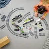 LEGO 60337 City Express keleivinis traukinys su nuotolinio valdymo pulteliu, žaislas vaikams, berniukams ir mergaitėms su veikiančiais priekiniais žibintais, 2 vagonais ir 24 bėgių detalėmis