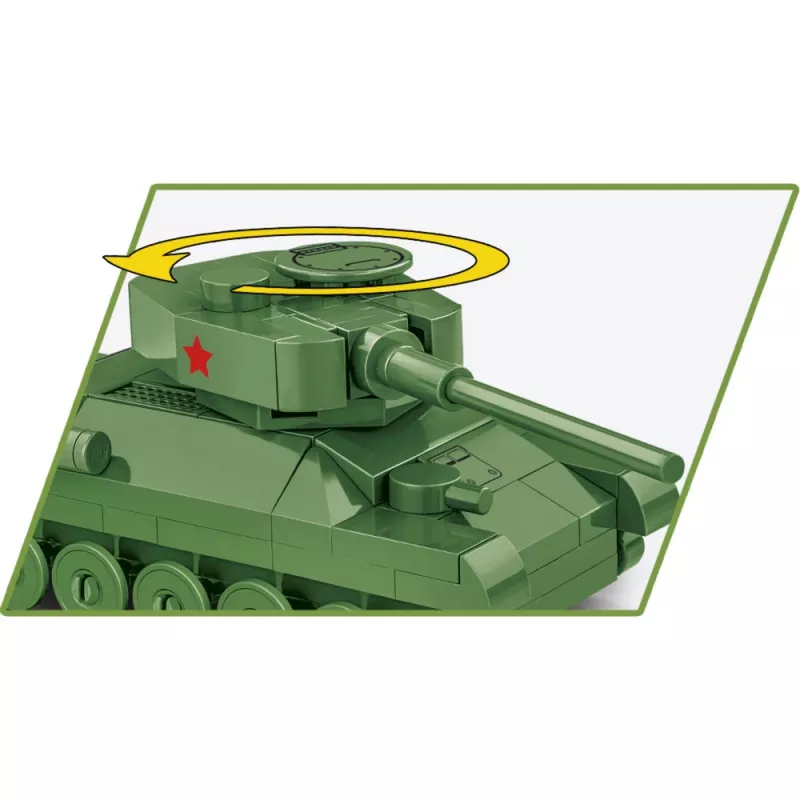 Konstruktorius Cobi T-34-85 tanko modelis — 110 dalių, amžius 6+, žalias