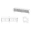 4D RTV spintelė ONDA 200x40x35-54 juodas (pastatoma arba montuojama ant sienos)