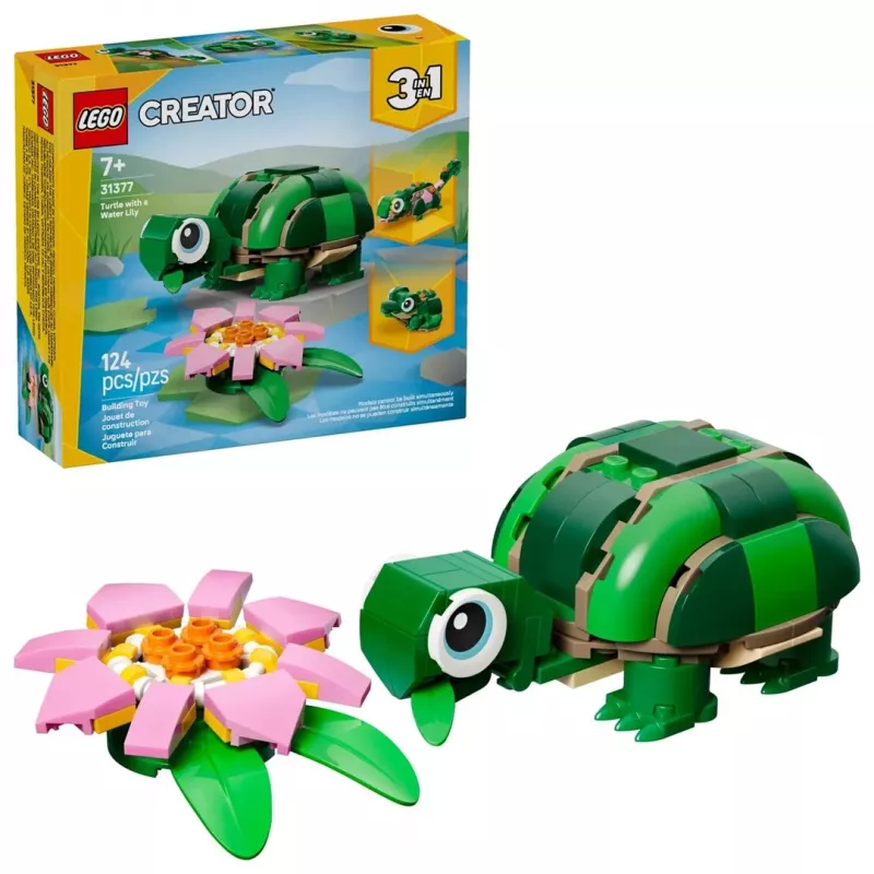 LEGO CREATOR 3 IN 1 31377 Vėžlys su vandens lelijos žiedu