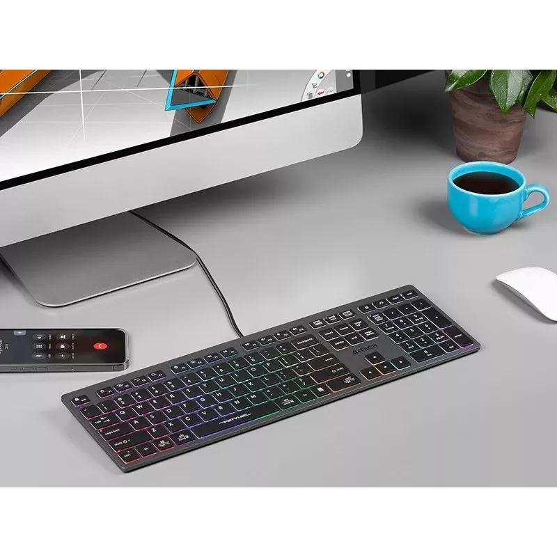 Laidinė klaviatūra A4Tech FSTYLER FX60H su neoniniu apšvietimu