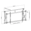 TV vaizdo sienos laikiklis MACLEAN MC-845 VESA 600x400mm tvirtinimas ekranams