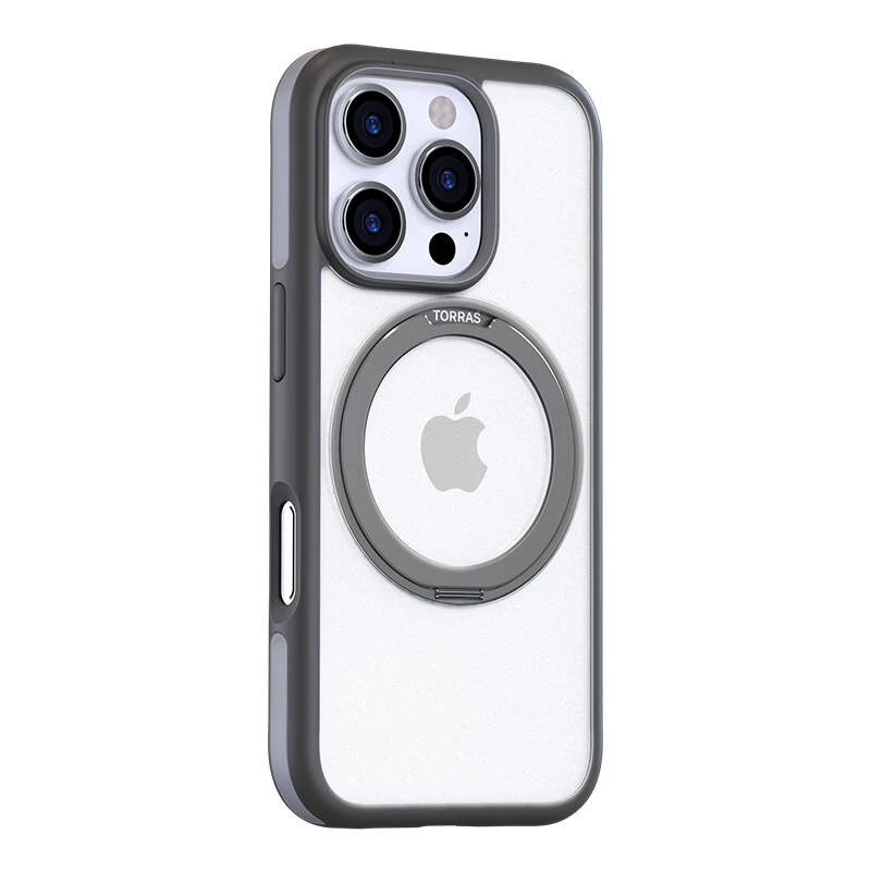 Dėklas Torras Ostand R Fusion iPhone 16 Pro 15,5 cm Pilkas Skaidrus