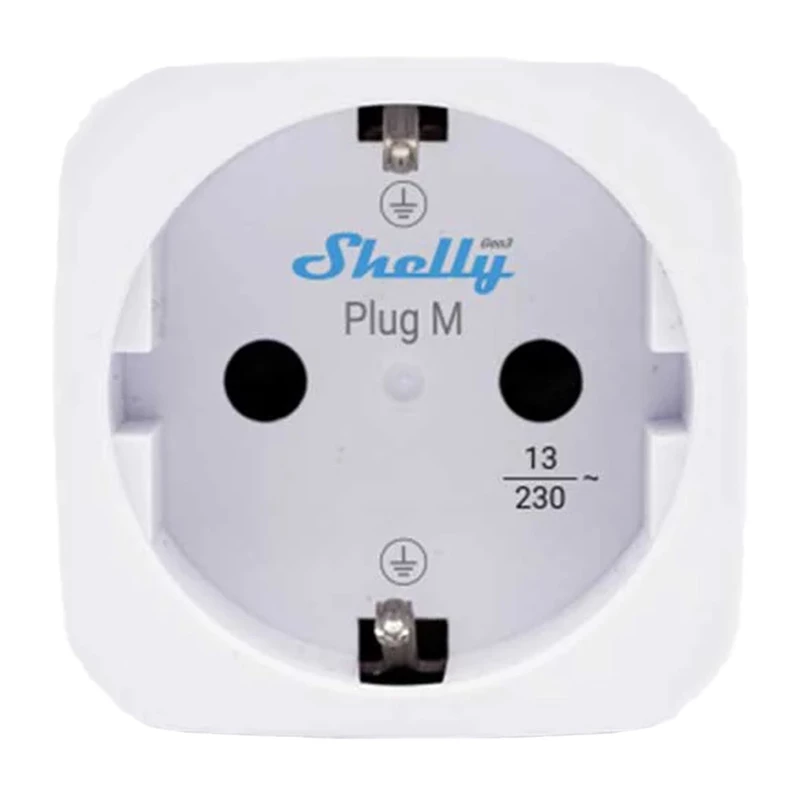 Shelly Plug PM Gen3 Matter 13A išmanusis lizdas, baltas
