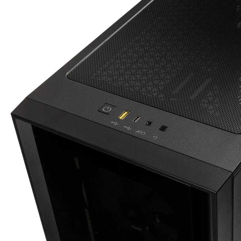 CORSAIR iCUE 4000X RGB grūdinto stiklo vidutinio bokšto korpusas, juodas