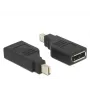 Delock adapteris mini DisplayPort 1.2 kištukas > DisplayPort lizdas 4K 90° pasuktas - DisplayPort adapteris - Mini DisplayPort (M) kampuotas į DisplayPort (W) kampuotas - juoda (65626)