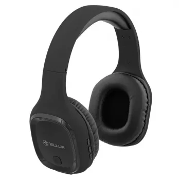 Ausinės Tellur Bluetooth ant ausies uždedamos ausinės Pulse juodos