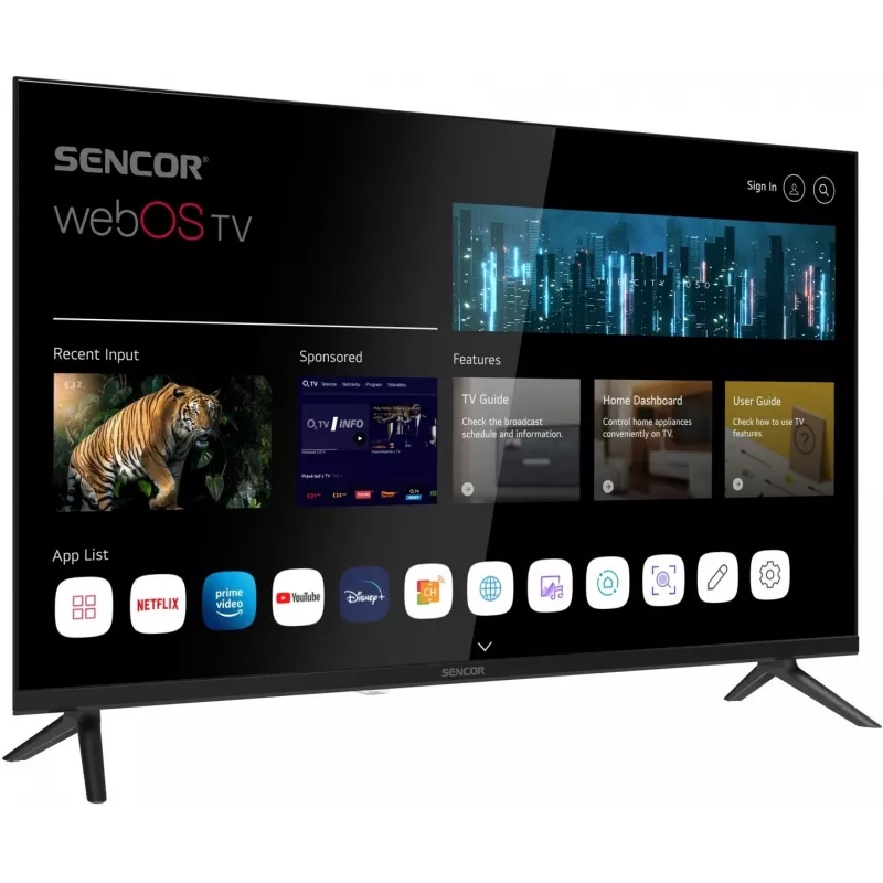 Televizorius SENCOR SLE 32S830WB 32 colių LED išmanusis webOS 12V BT5.0