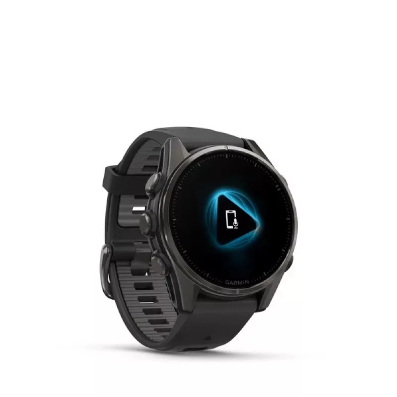 Garmin fenix 8 3,3 cm (1,3 colio) AMOLED 43 mm Skaitmeninis 416 x 416 pikselių Liečiamas ekranas Juodas Wi-Fi GPS (palydovas)