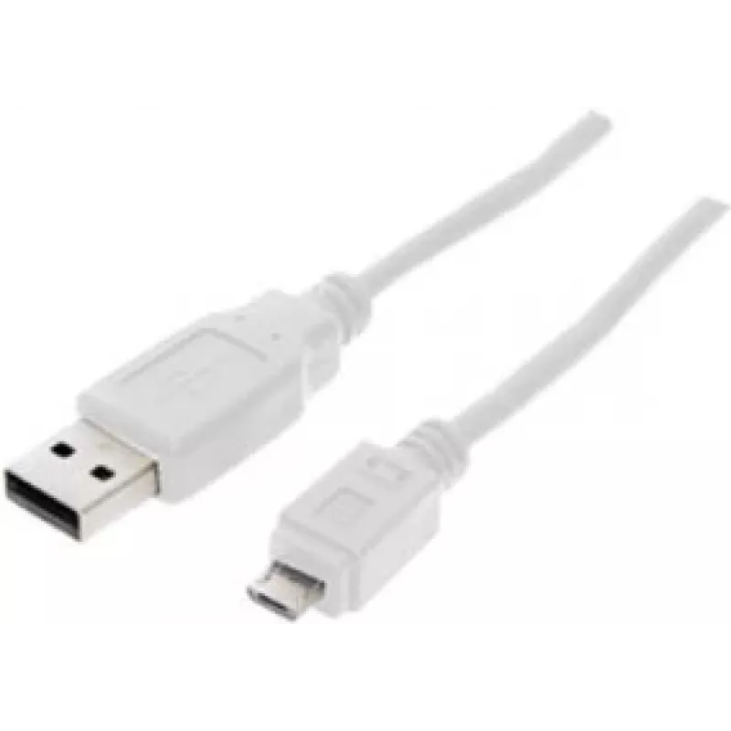 USB laidas ShiverPeaks BS77182-W 1,8 m USB 2.0 Micro-USB B baltas