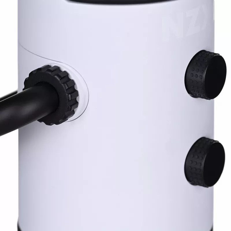 PC mikrofonas NZXT Capsule White — USB, kardioidinis, 24 bitų/96 kHz, 100 dB SNR, 120 dB jautrumas, aliuminis, komplekte USB-C į USB-A laidas