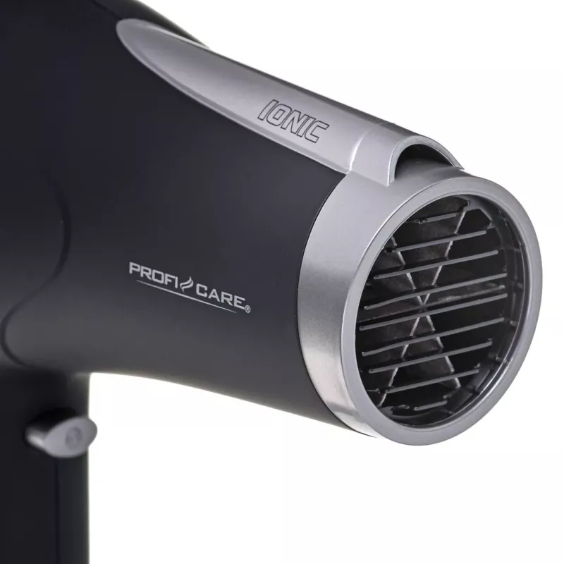 Plaukų džiovintuvas Profi-Care PC-HTD 3113 — 2200 W, jonizacijos, 3 šilumos lygiai, 2 greičiai, juodas