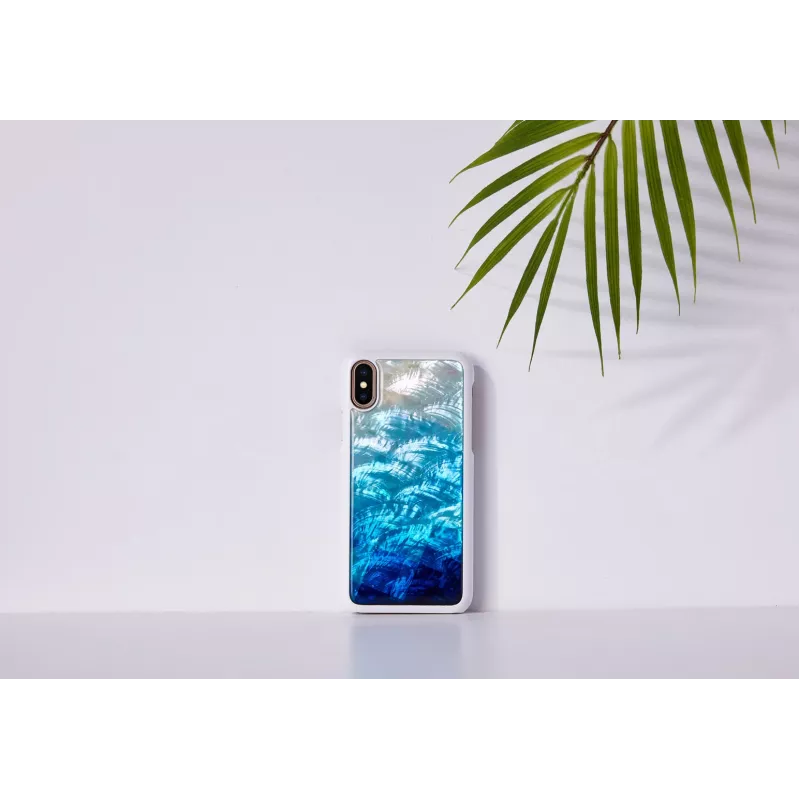Išmaniojo telefono dėklas iKins iPhone XS/S mėlynas ežeras baltas