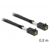 Delock - vidinis SAS laidas - SAS 6Gbit/s - 4x Mini SAS HD (SFF-8643) į 4x Mini SAS HD (SFF-8643) - 50 cm - skirtas P/N: 62703, 62704