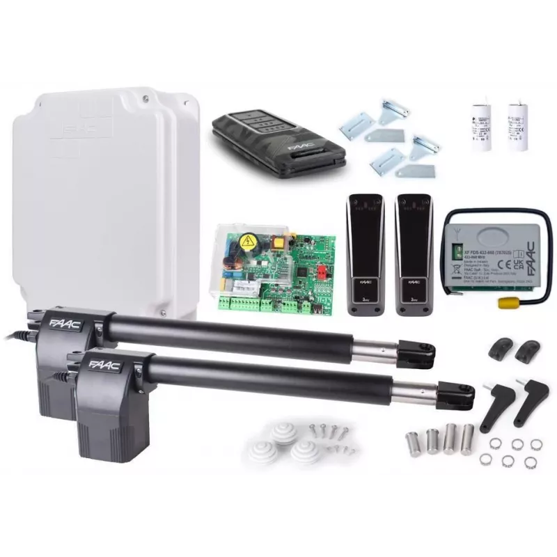 Vartų automatizavimo komplektas FAAC 414 dvigubiems varstomiems vartams iki 8 m bendro pločio, modelis 5170223