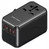 Įkroviklis Vention FJGB0 100 W GaN su 3× USB-C ir 1× USB-A, juodas