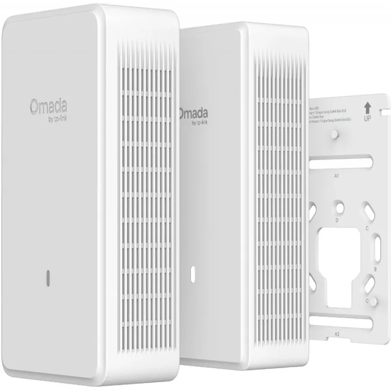 Belaidis prieigos taškas TP-LINK EAP775-Wall 9300 Mbit/s, trijų juostų 2.4/5/6 GHz, 5x RJ-45, PoE, baltas