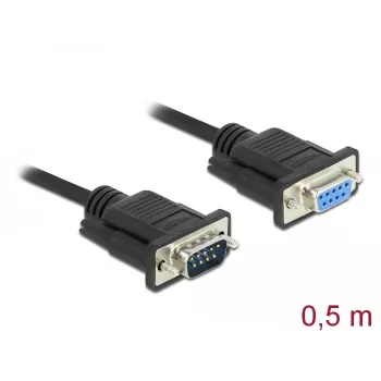 Nuoseklusis kabelis DeLOCK 86613 juodas 0,5 m RS-232