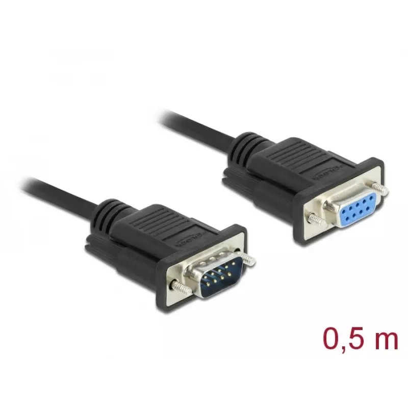 Nuoseklusis kabelis DeLOCK 86613 juodas 0,5 m RS-232