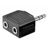 Goobay | Ausinių AUX adapteris; 3,5 mm lizdas 1 į 2