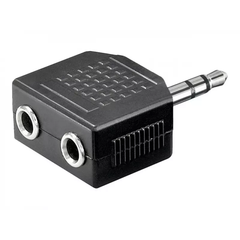 Goobay | Ausinių AUX adapteris; 3,5 mm lizdas 1 į 2