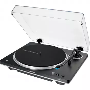 AT-LP70XBTBS, patefonas juodas/sidabrinis, integruotas fono pirminis stiprintuvas, Bluetooth, visiškai automatinis, diržinė pavara