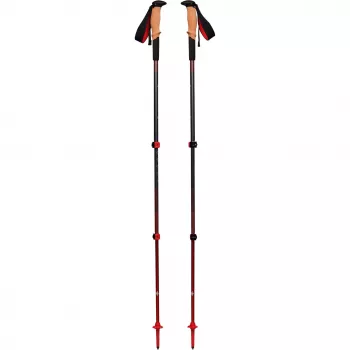 Trekking Poles Pursuit Shock S/M, treniruoklis pilkas/raudonas, 1 pora, 110-125 cm