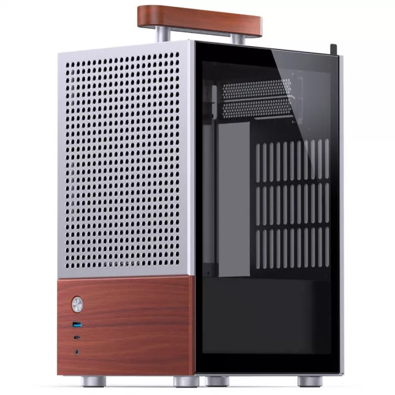 PC korpusas Jonsbo T6, Mini-Tower, Mini-ITX, sidabrinis