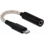Mobiliojo telefono laidas DeLOCK 66317 3,5 mm Lightning juodas 0,105 m