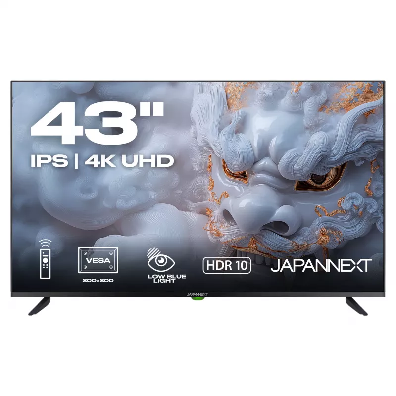 109,2 cm/43 (3840x2160) JAPANNEXT JN-IPS430UHD60F 16:9 IPS 60Hz HDMI USB WLAN garsiakalbis juodas