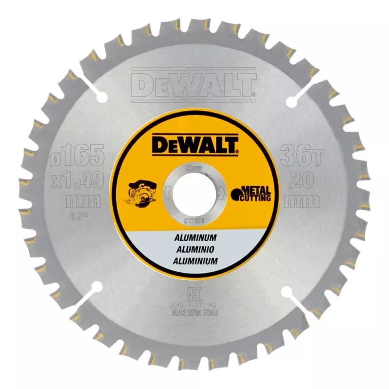 Pjūklo diskas 165x20 DT1911 DEWALT