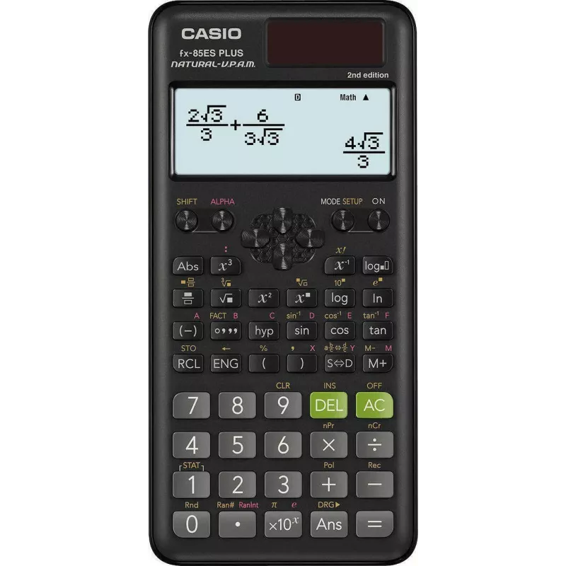 Casio FX-85ESPLUS-2 B Skaičiuotuvas Mokslinis 252 Funkcijos 77X162MM, Kartoninė Dėžutė, Juodas