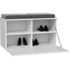 Closed shoe cabinet top e shop OPAL SZAFKA BIEL — White, particle board, W850×H450 mm, 16 mm frame