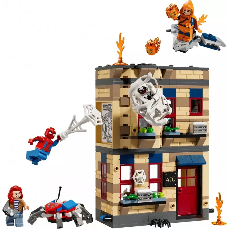 LEGO Marvel rinkinys 76317 Peterio Parkerio butas su Žmogaus-voro minifigūrėle