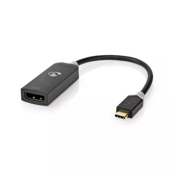 Nedis USB adapteris USB 3.2 Gen1 – USB-C™ kištukas, DisplayPort lizdas, 0,20 m, apvalus, paauksuotas, PVC, pilkas
