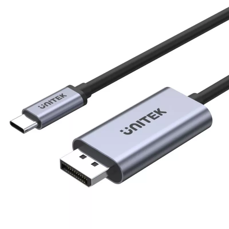 UNITEK V1409A kabelio lyties keitiklis USB-C DisplayPort Juoda, Pilka