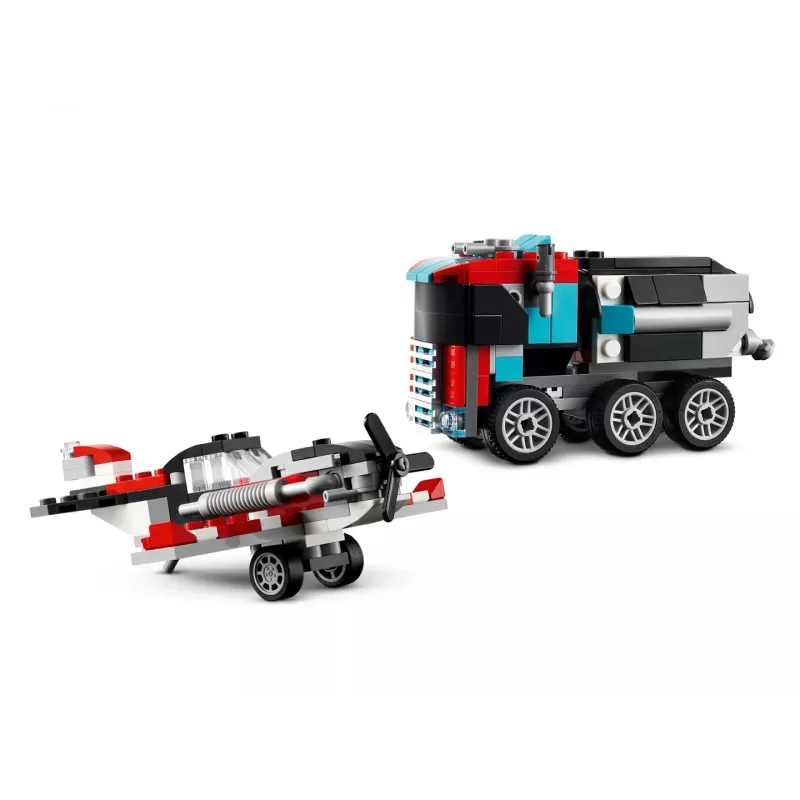 LEGO Creator 2-in-1 Flatbed Truck with Helicopter set 31146, keičiama konstrukcija vaikams