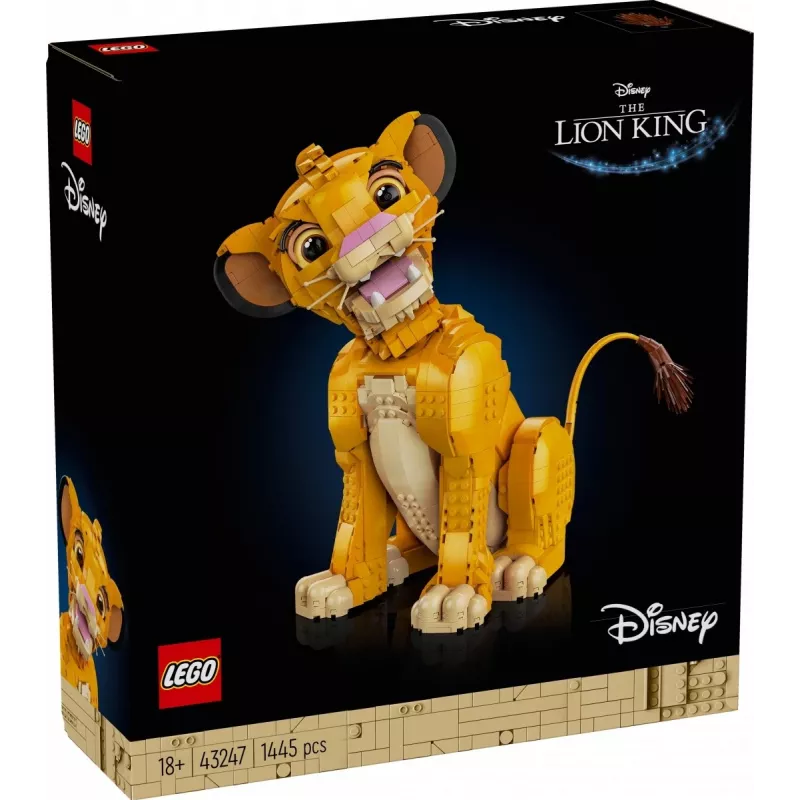 LEGO Disney Jaunasis Simba iš Liūto karaliaus kolekcinė gyvūno figūrėlė konstravimo rinkinys modelio rinkinys suaugusiems namų ar biuro dekorui nostalgiška dovanų idėja