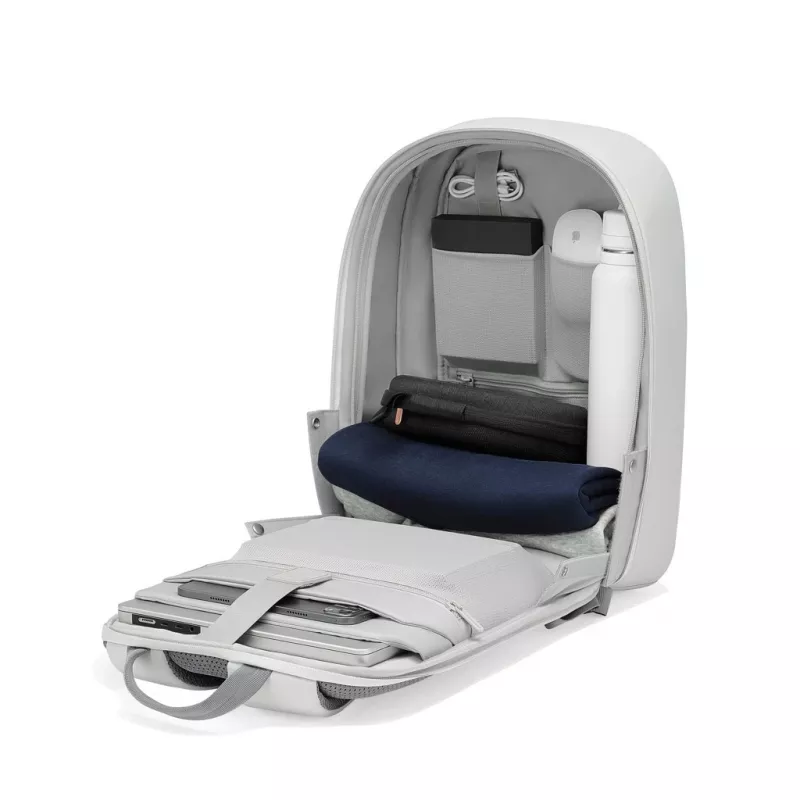 Kuprinė XDDESIGN Bobby Edge apsaugota nuo vagystės balta – 17 l, tinka 16 colių nešiojamam kompiuteriui, atspari vandeniui, 1,1 kg