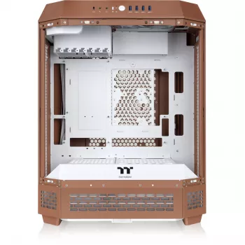 PC korpusas Thermaltake The Tower 600 Midi Tower Mocha — ATX/Micro-ATX/Mini-ITX, grūdintas stiklas, 1x3,5 colio + 2x2,5 colio, 4x USB 3.2