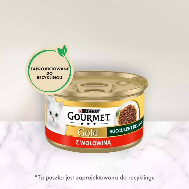 PURINA Gourmet Gold Succulent Delights jautiena – šlapias kačių maistas – 85g