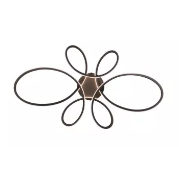 Lubinis LED šviestuvas TRIO Fly 83 cm, 3000 K, matinė juoda