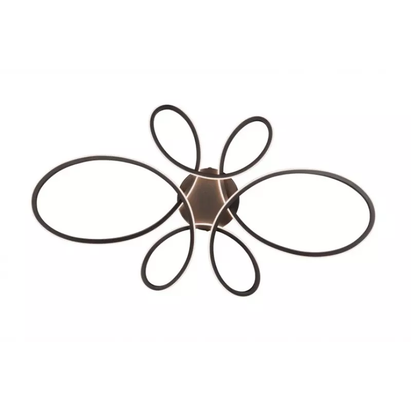 Lubinis LED šviestuvas TRIO Fly 83 cm, 3000 K, matinė juoda