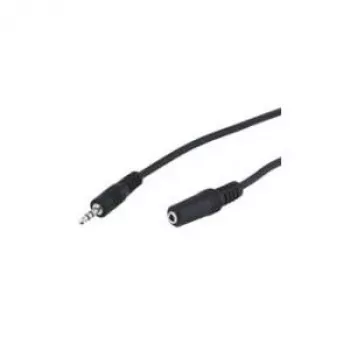 Wentronic Goobay 3,5 mm lizdo ilginimo laidas, juodas, 10 m - 3,5 mm kištukas (3 kontaktų, stereofoninis) > 3,5 mm lizdas (3 kontaktų, stereofoninis) (50935)